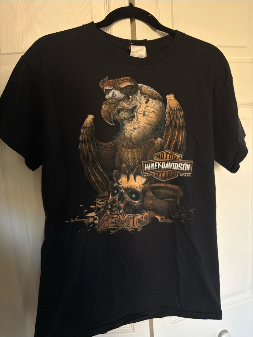 Harley-Davidson Mexico Black Graphic Eagle & Skull T-Shirt